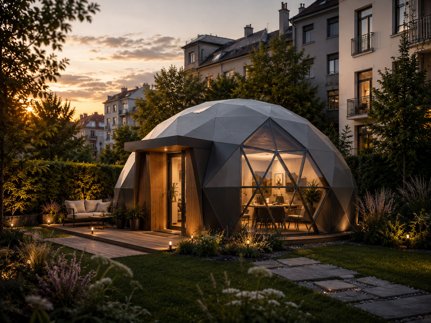 GEODOMAS kupolinio namo eksterjeras – geodomas stikliniai namai 31