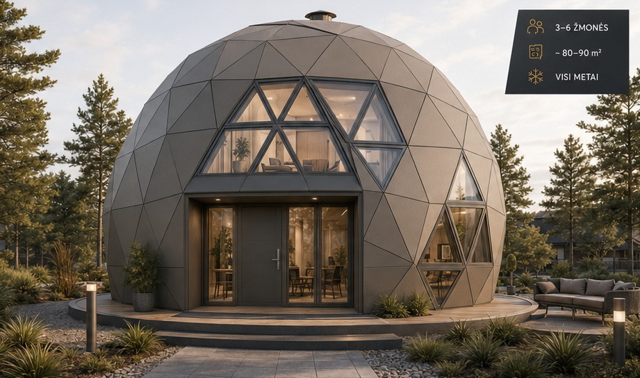 GEODOMAS kupolinio namo eksterjeras – geodomas stikliniai namai 08 1