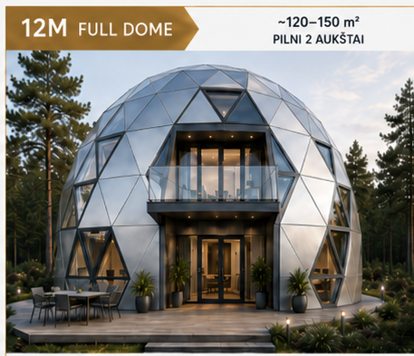 12M Full Dome kupolinio namo vizualas
