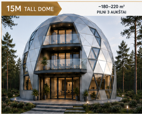 15M Tall Dome kupolinio namo vizualas